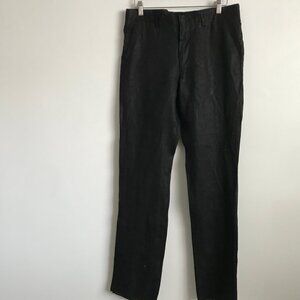 G. Guaglianone Linen Black Pants Straight Leg Mens S